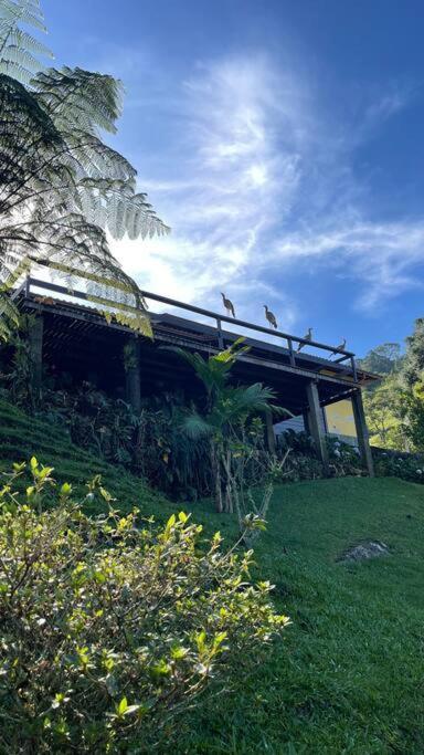 Sitio Com Piscina Natural E Cascata, Com Linda Vista Em Lumiar. Exterior photo